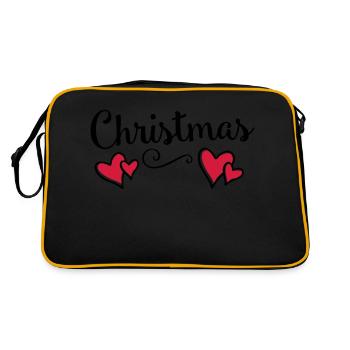 christmas - Retro Tasche - Schwarz/Gold - Hinten