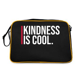 Kindness Is Cool Kindness Kindness Saying - Retro Bag - black/gold - Back