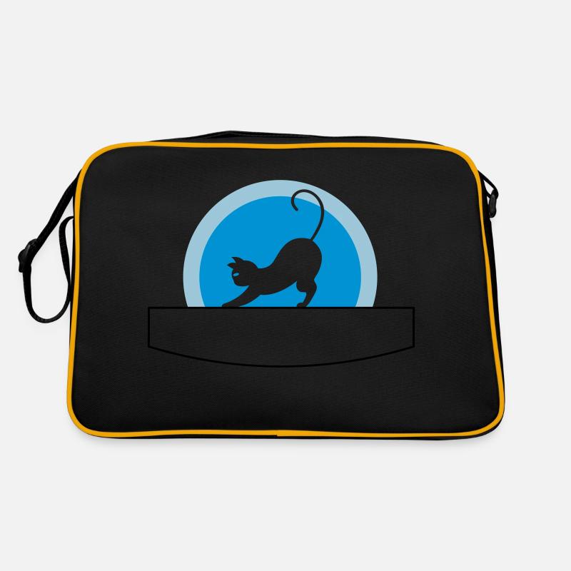 Chat | avec champ d’écriture | Vectorale Sac Retro