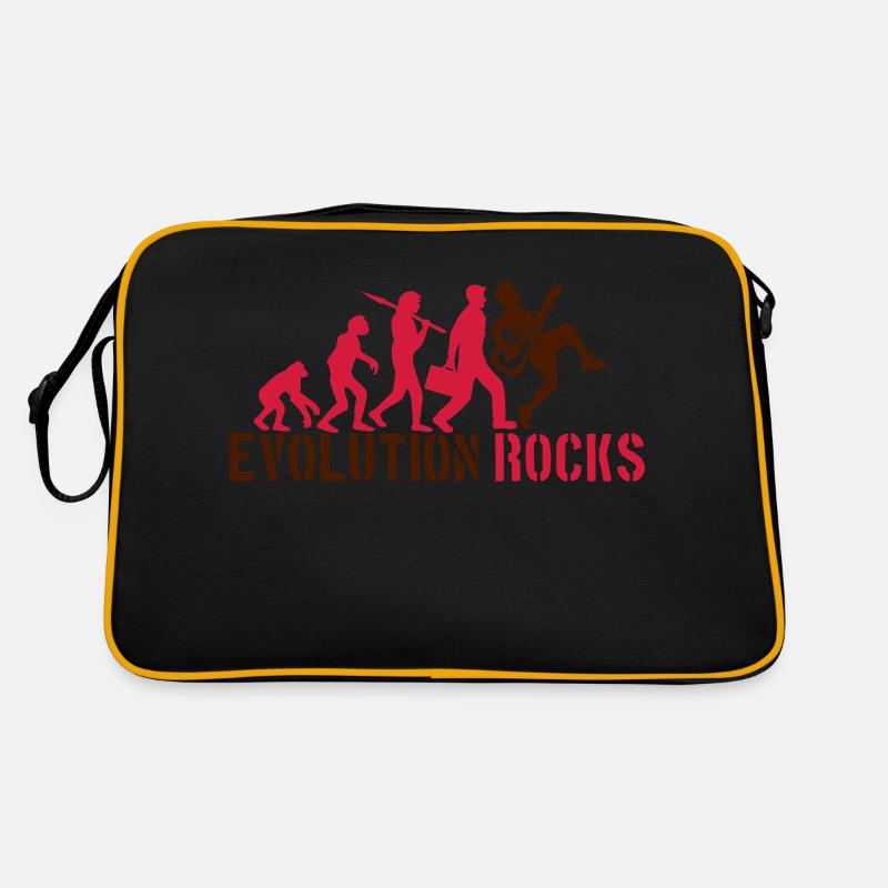 Evolution Rocks Guitars Music Playing Guitarist Retro Bag