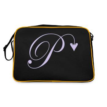Monogram P Heart Vine - Retro Bag - black/gold - Back