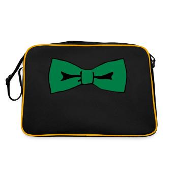 Bow Tie - Retro Tasche - Schwarz/Gold - Hinten