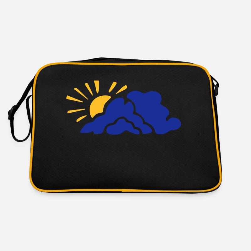 sonne - wolken Retro Tasche