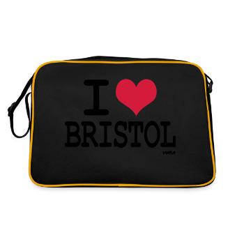 j'aime bristol par wam - Sac Retro - noir/or - Dos