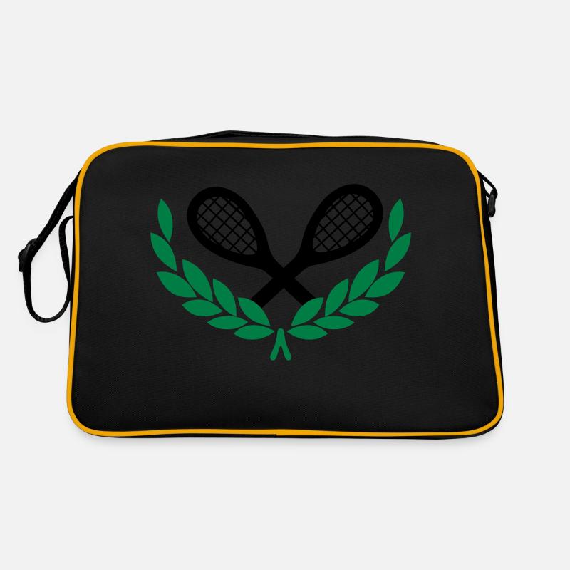 Tennis - Retro Tasche - Schwarz/Gold