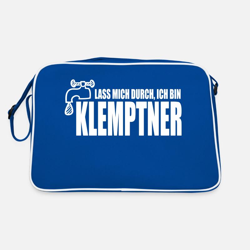 Lass mich durch, ich bin Klemptner Retro Tasche