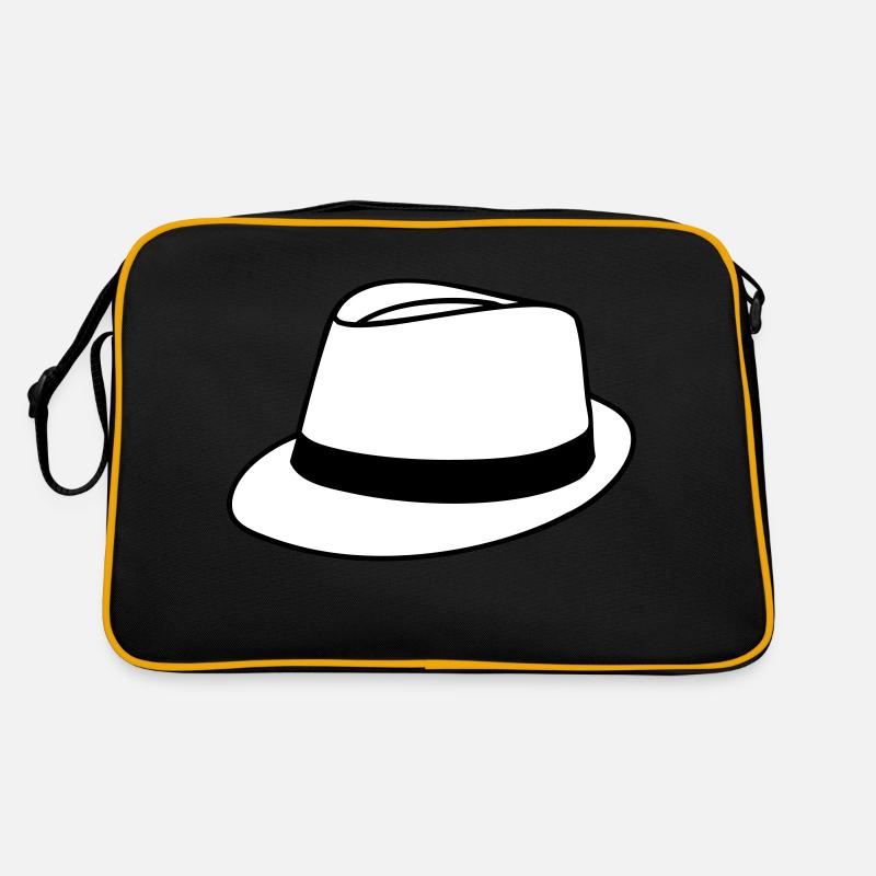 Hut - Retro Tasche - Schwarz/Gold