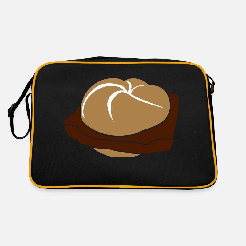 Leberkäse - Retro Tasche - Schwarz/Gold