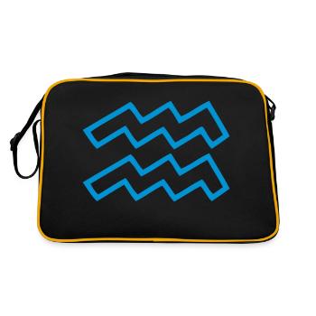 verseau signe astrologique2 trace - Sac Retro - noir/or - Dos