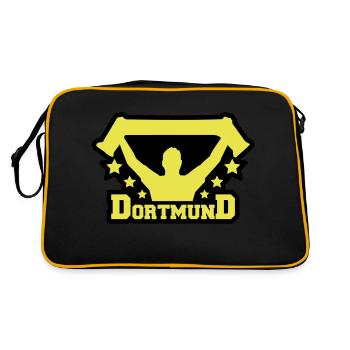 dortmund_fan_r2 - Sac Retro - noir/or - Dos