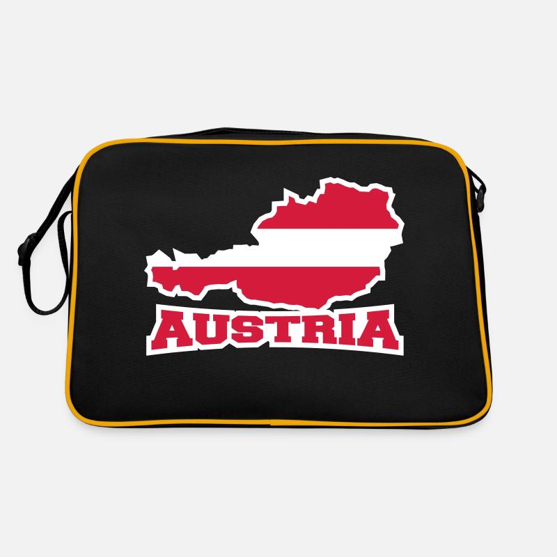 Austria Logo - Retro Tasche - Schwarz/Gold
