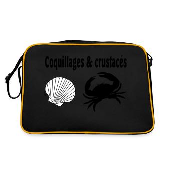 coquillages crustaces - Sac Retro - noir/or - Dos