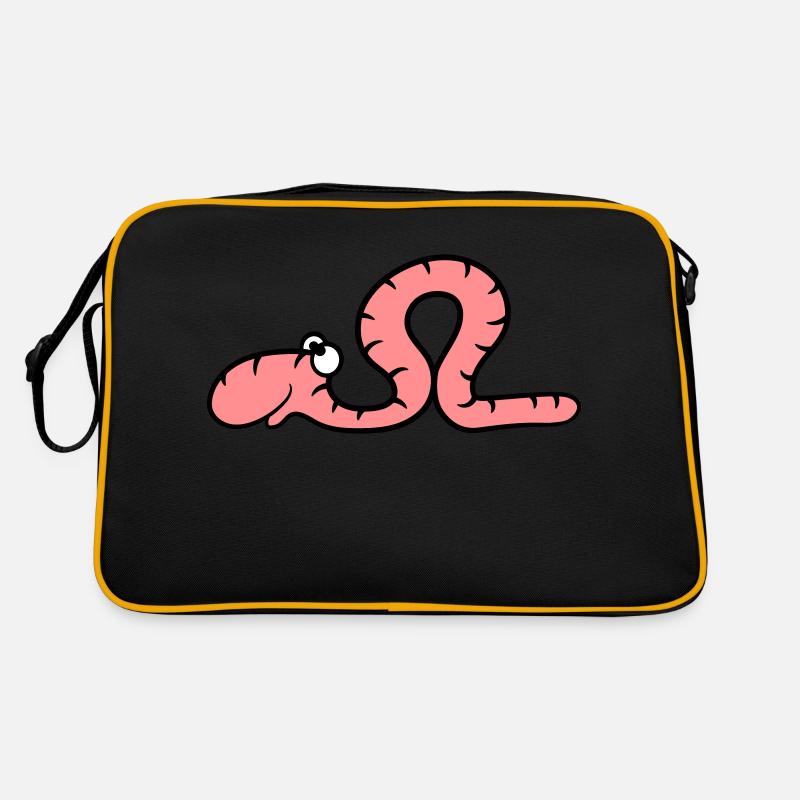 funny comic book worm Retro Bag