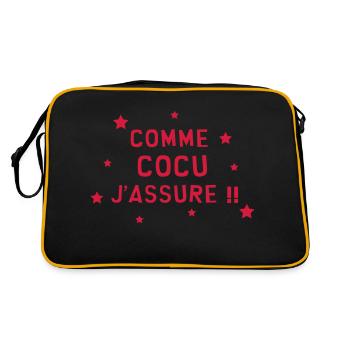 Cocu / Cocue / Adultère / Fidèle / Mariage / Sexe - Sac Retro - noir/or - Dos