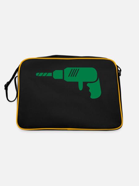 bohrmaschine_001 - Sac Retro - noir/or - Dos