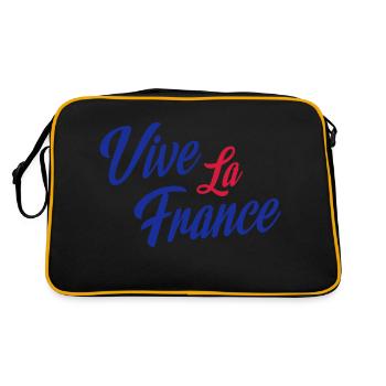 France Français Française French Frankreich - Retro Bag - black/gold - Back