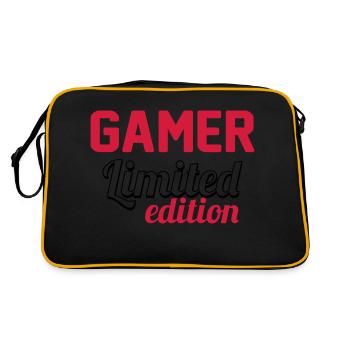 Geek / Gamer / Console / Playsation / Gameuse - Retro Tasche - Schwarz/Gold - Hinten