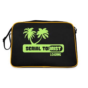 serial tourist citation palm loading humor - Retro Bag - black/gold - Back