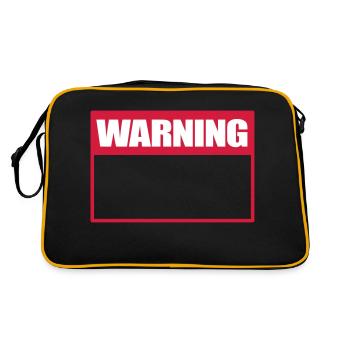 Panneau d’avertissement Panneau d’avertissement Avertissement - Sac Retro - noir/or - Dos