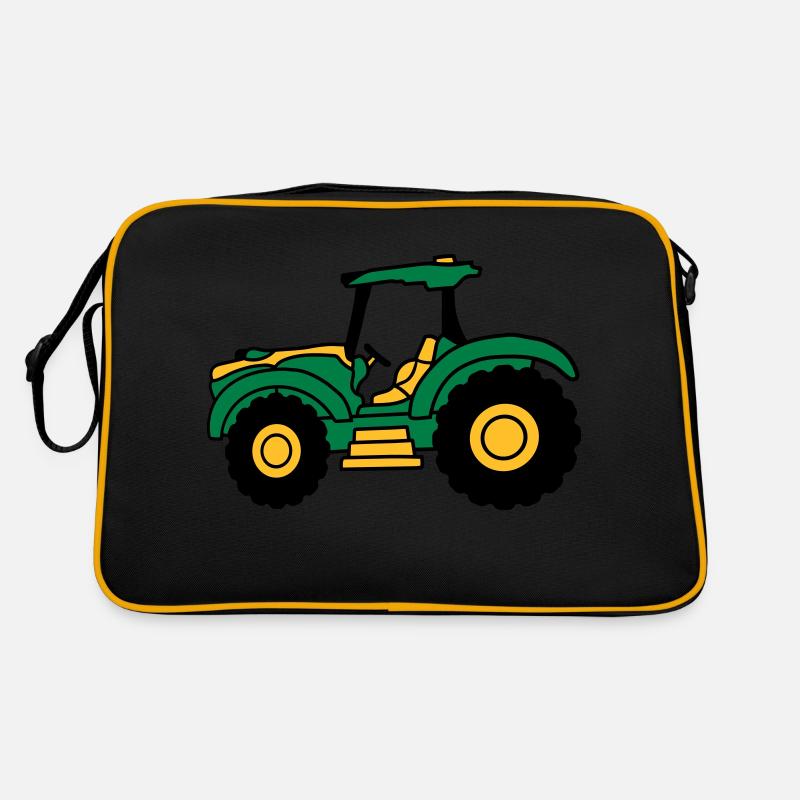 Farm tractor driving Retro Bag