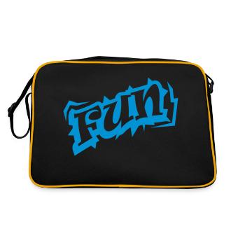 Logo de texte Word amusant - Sac Retro - noir/or - Dos