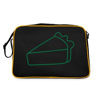 Ein einziges Stück Kuchen - Retro Tasche - Schwarz/Gold - Hinten
