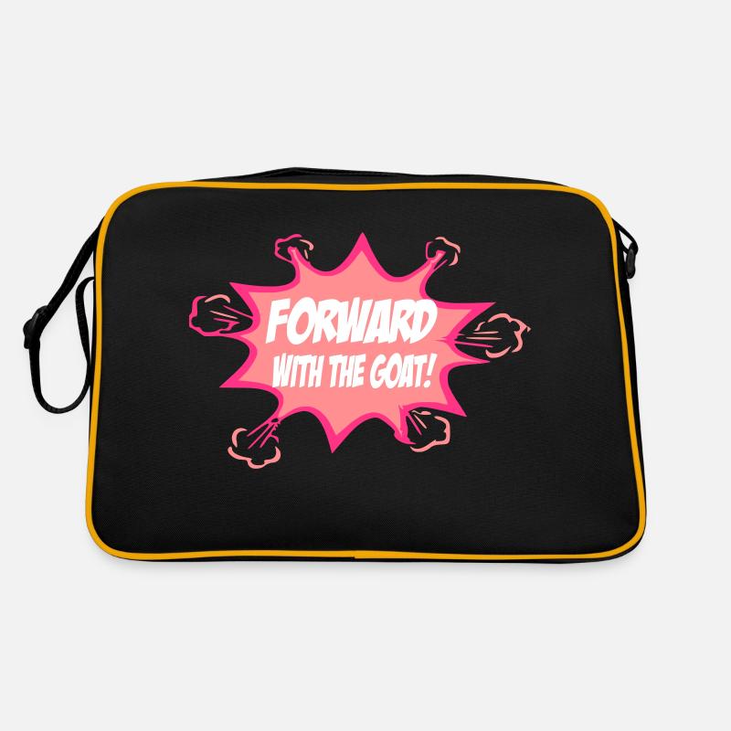 Forward with the goat - Retro Bag - black/gold