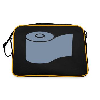 Humour Logo Rouleau de papier toilette - Sac Retro - noir/or - Dos