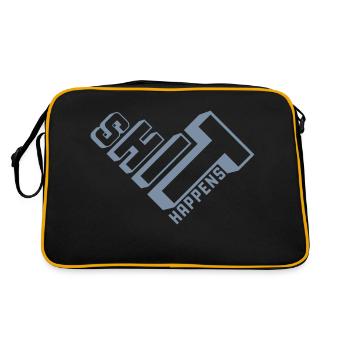 Shit happens fate motto - Retro Bag - black/gold - Back