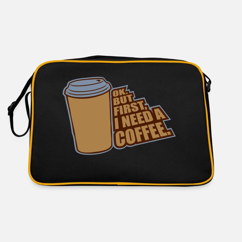 Fist I need Coffee Retro Tasche