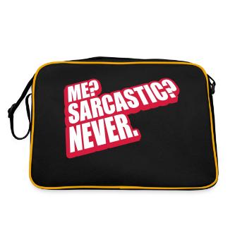 moi sarcastique ne cite jamais - Sac Retro - noir/or - Dos
