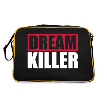 dream killer pessimists quote - Retro Bag - black/gold - Back
