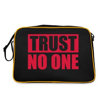 trust no one quote - Retro Bag - black/gold - Back