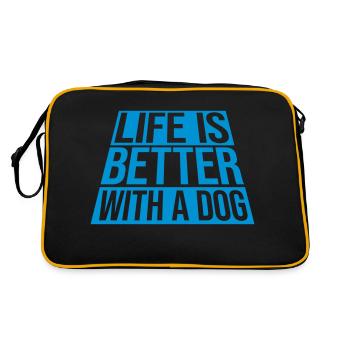 better with a dog - Retro Bag - black/gold - Back