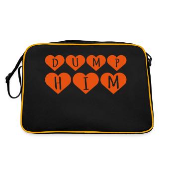 dump him quote logo - Retro Bag - black/gold - Back