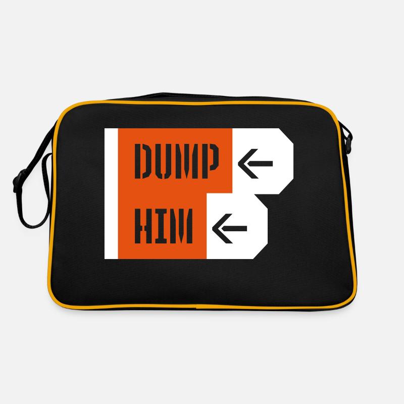 dump him quote logo Retro Bag