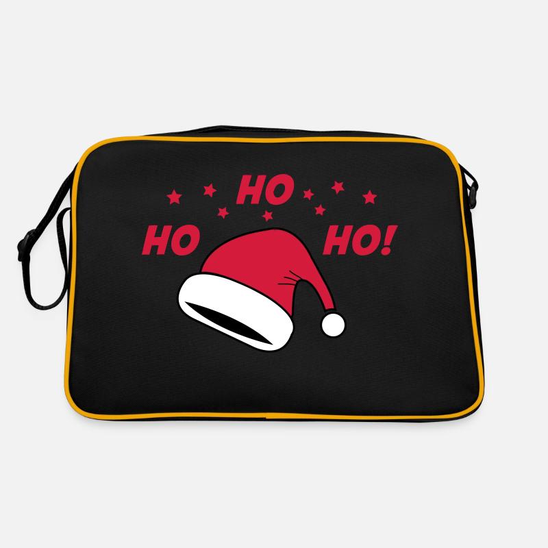 Weihnachtsmütze - Retro Tasche - Schwarz/Gold