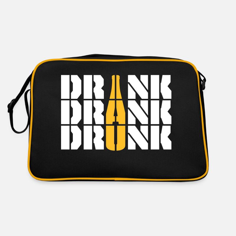 drink drank drunk quote Retro Bag