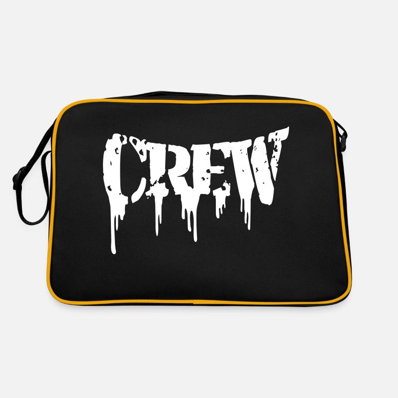 Crew Graffiti Spray Stamp Drops Splashes of Paint Retro Bag