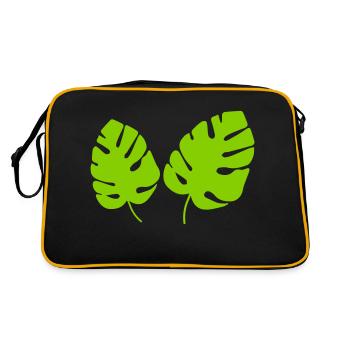 leaves - Retro Bag - black/gold - Back