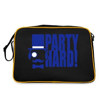 Party Hard DJ Sir Monocle Top Hat Cool Gentleman - Retro Bag - black/gold - Back