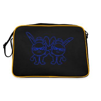 2 Bunnies Lunettes de soleil Cappy Tie Beanie Friends - Sac Retro - noir/or - Dos