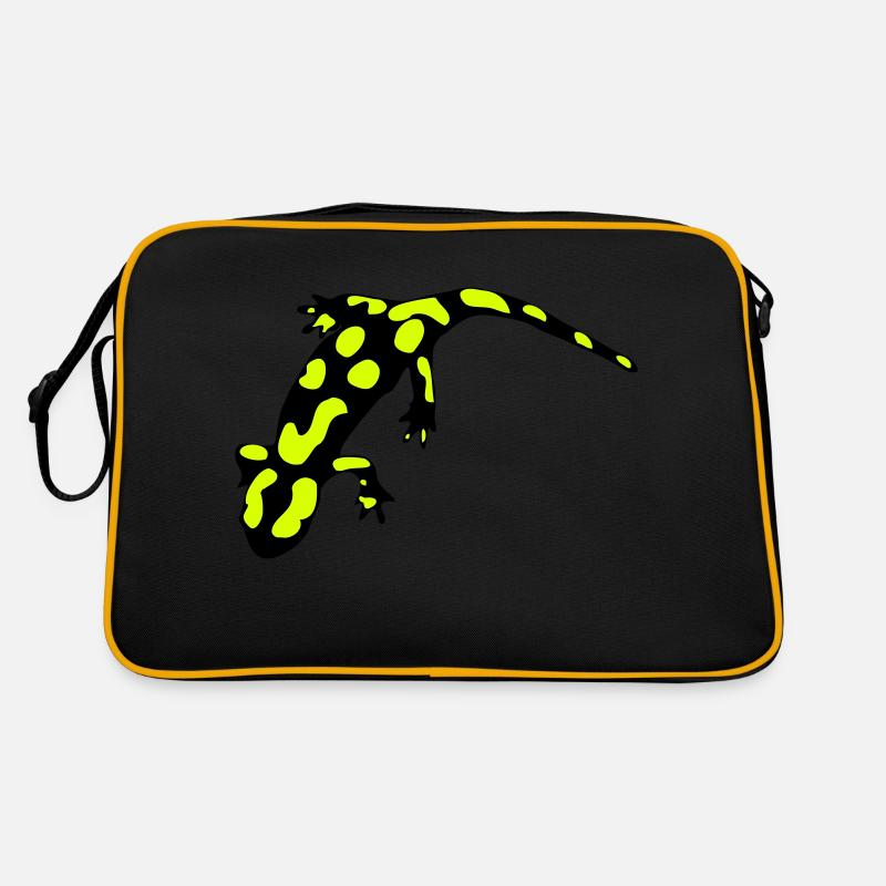 Feuersalamander (ital.) - Retro Tasche - Schwarz/Gold
