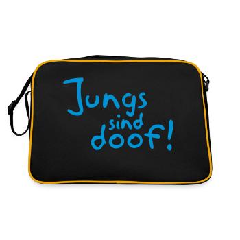 Guys are stupid! - Retro Bag - black/gold - Back