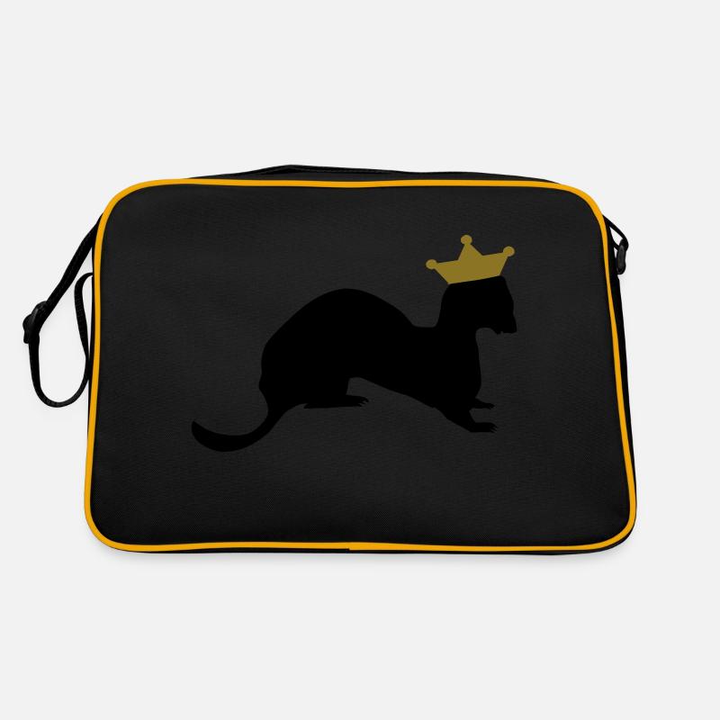 belette roi / king weasel (2c) - Sac Retro - noir/or