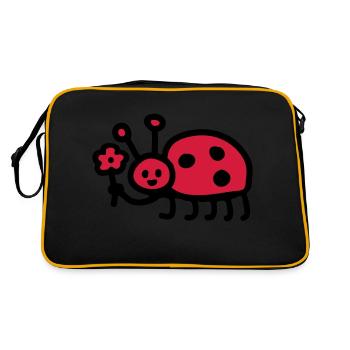 Coccinelle - Fleur - Sac Retro - noir/or - Dos