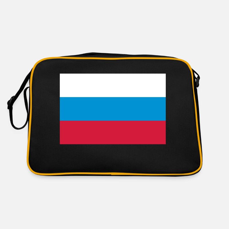 russia flag - Sac Retro - noir/or