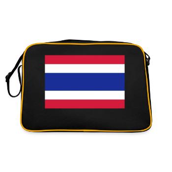 Le drapeau de la Thaïlande - Sac Retro - noir/or - Dos