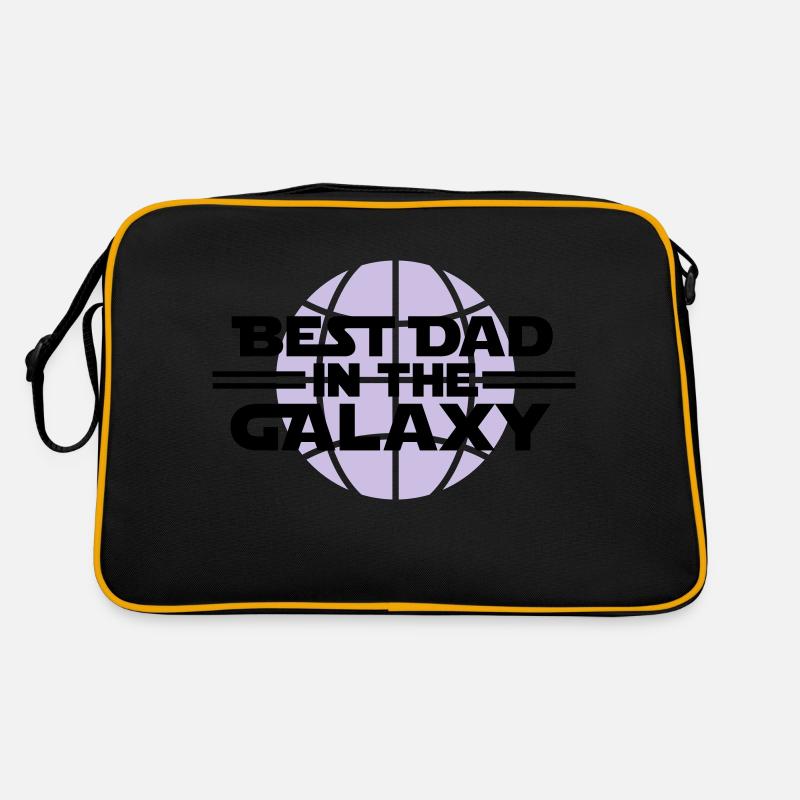 Best dad in he galaxy - Retro Tasche - Schwarz/Gold