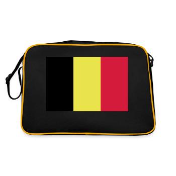 Drapeau Belge - Belgische vlag - Sac Retro - noir/or - Dos